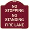 Signmission No Stopping No Standing Fire Lane Heavy-Gauge Aluminum Architectural Sign, 18" x 18", BU-1818-23575 A-DES-BU-1818-23575 - alternate 1
